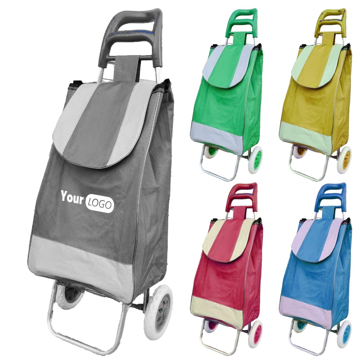 Polyester Foldable Trolley Cart With Wheels 1