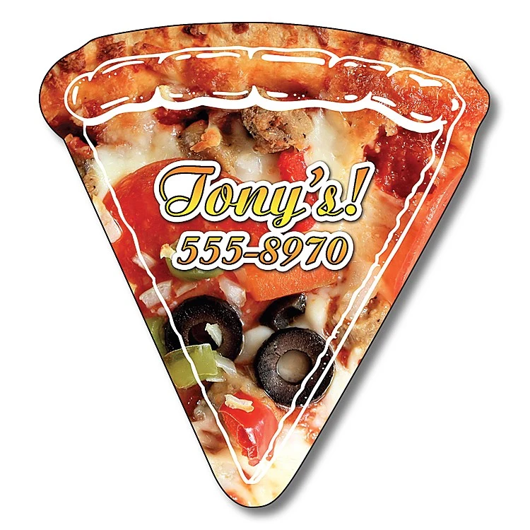 Magnet - Pizza Slice Shape (2.44x2.63) - Outdoor Safe 1