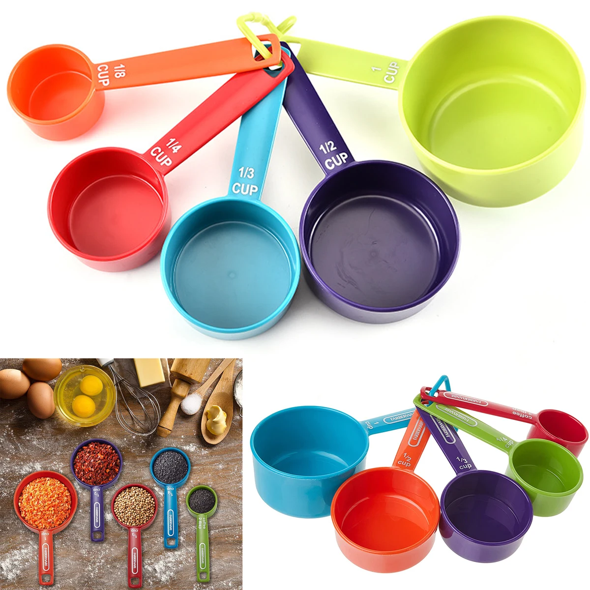 Plastic Measuring Cups with Coffee Spoon 1