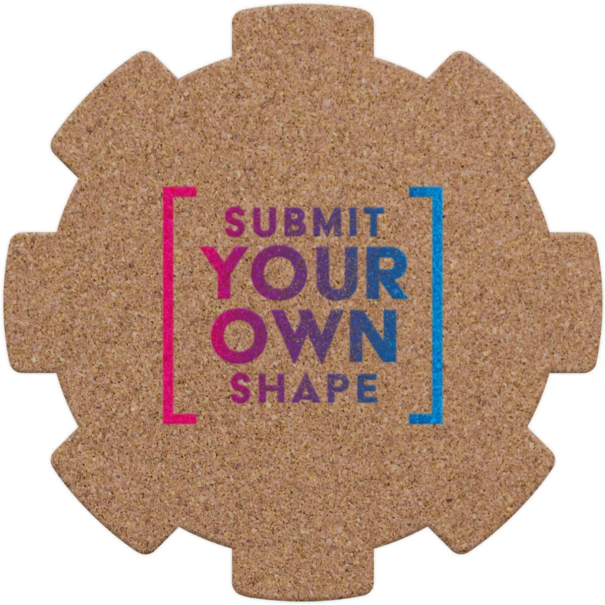 Coaster Cork .125" thick 16 sq in (Custom Shape Description) Digital Print 1