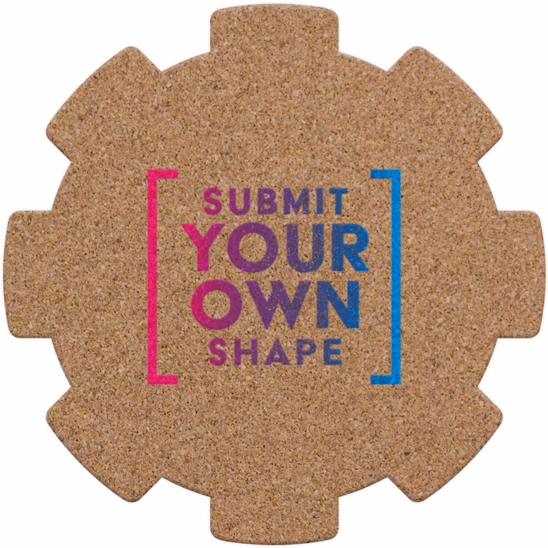 Coaster Cork .125" thick 16 sq in (Custom Shape Description) Digital Print