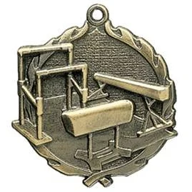 Gymnastics Female Wreath Medal, 2 1/2" 1