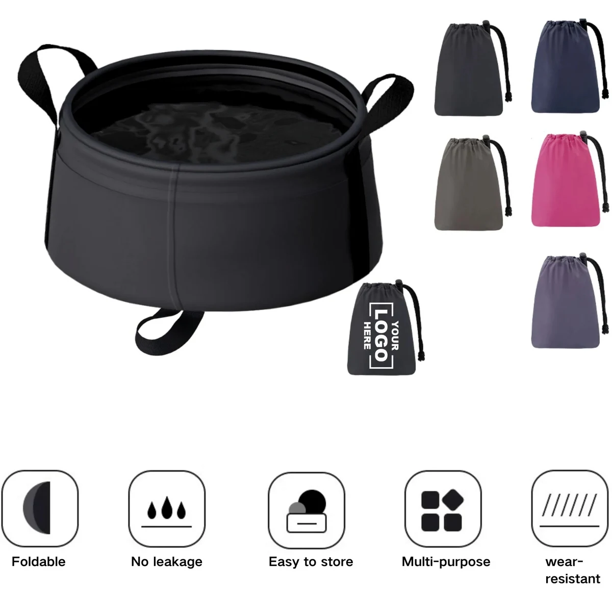 Portable Outdoor Travel Foldable Basin 1