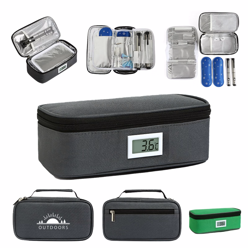 Portable Insulin Cooler Bag with Thermometer
