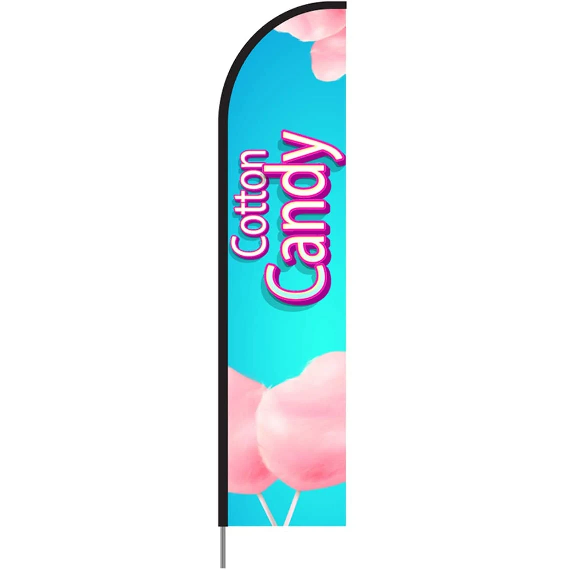 Cotton Candy Feather Flag Kit 15' Feet Feather Flag Sign Outdoor Banner 1