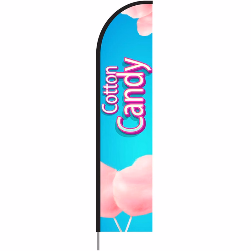 Cotton Candy Feather Flag Kit 15' Feet Feather Flag Sign Outdoor Banner