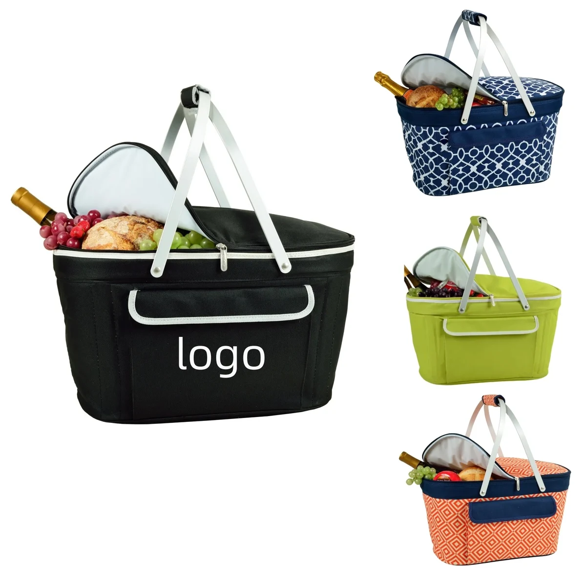 Insulated Folding Picnic Basket Cooler 1