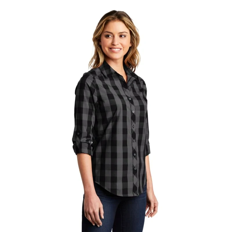 Port Authority Ladies Everyday Plaid Shirt. 1