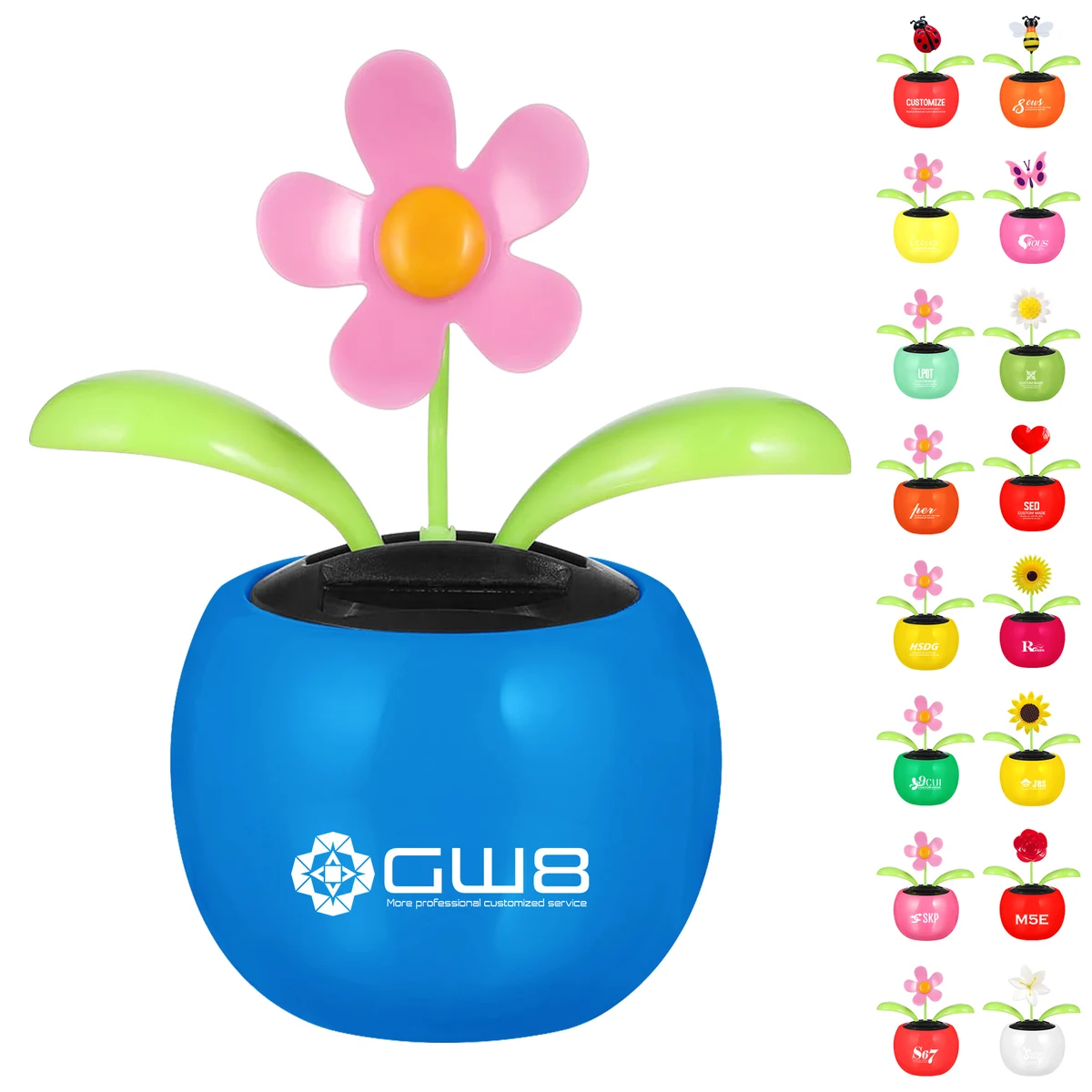 Solar Powered Dancing Flower Car Decor 1