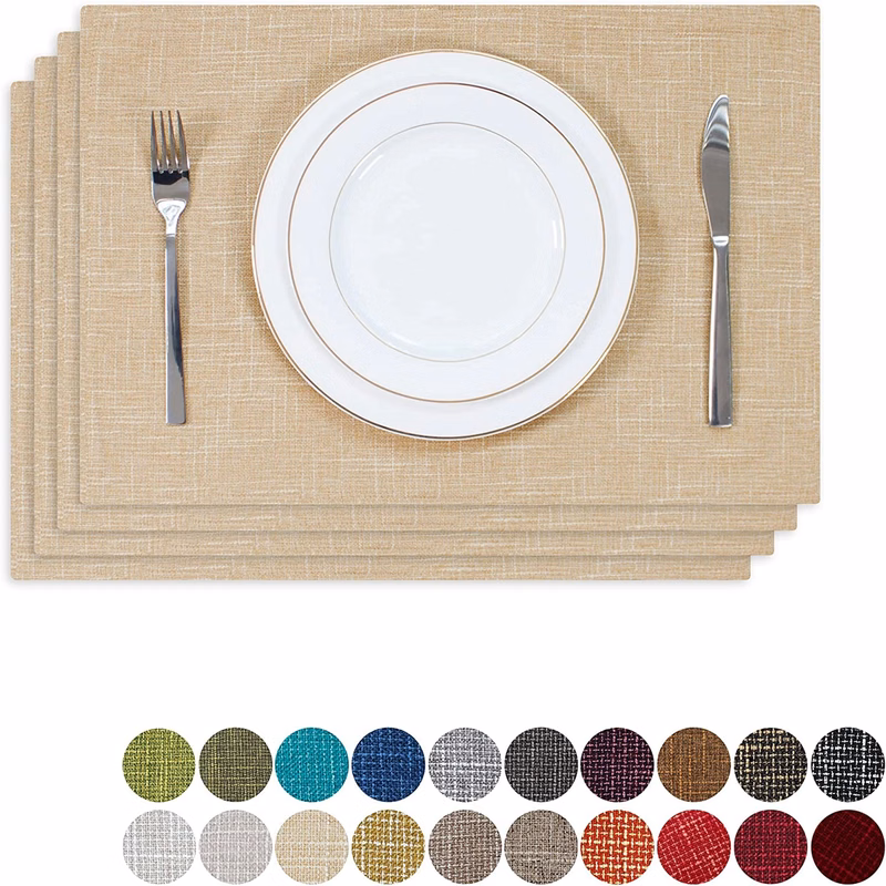 Decorations Natural Linen Placemats of Dining Room