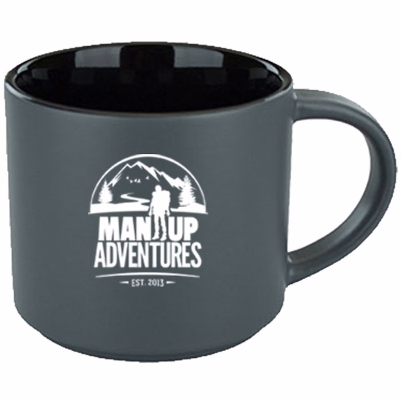 16 oz Norwich Mug - Satin Gray Out/Gloss Black In