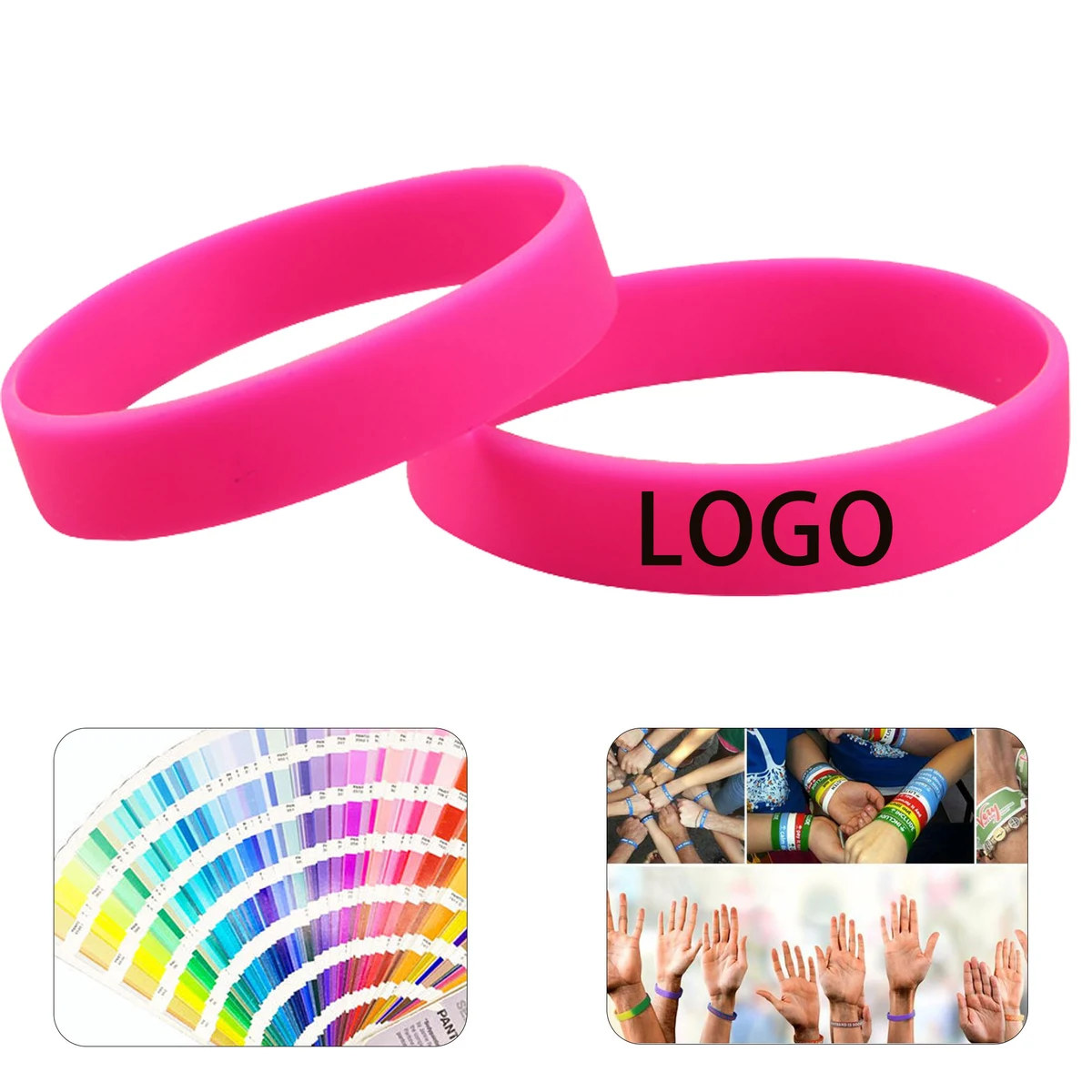 Custom Dented Active Silicone Bracelet 1