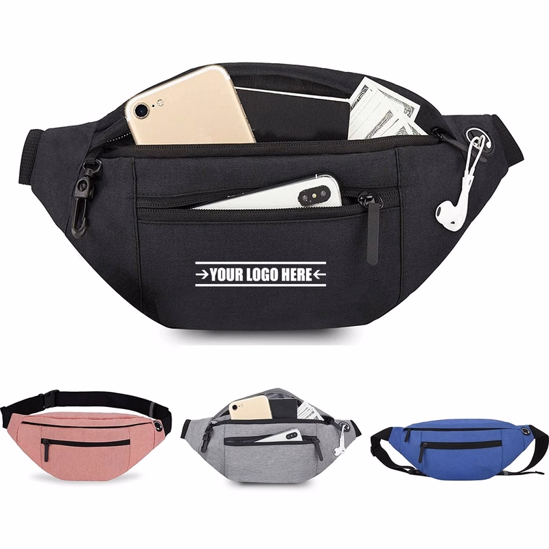 Large Crossbody Sports Fanny Pack Bag with Waist Pockets