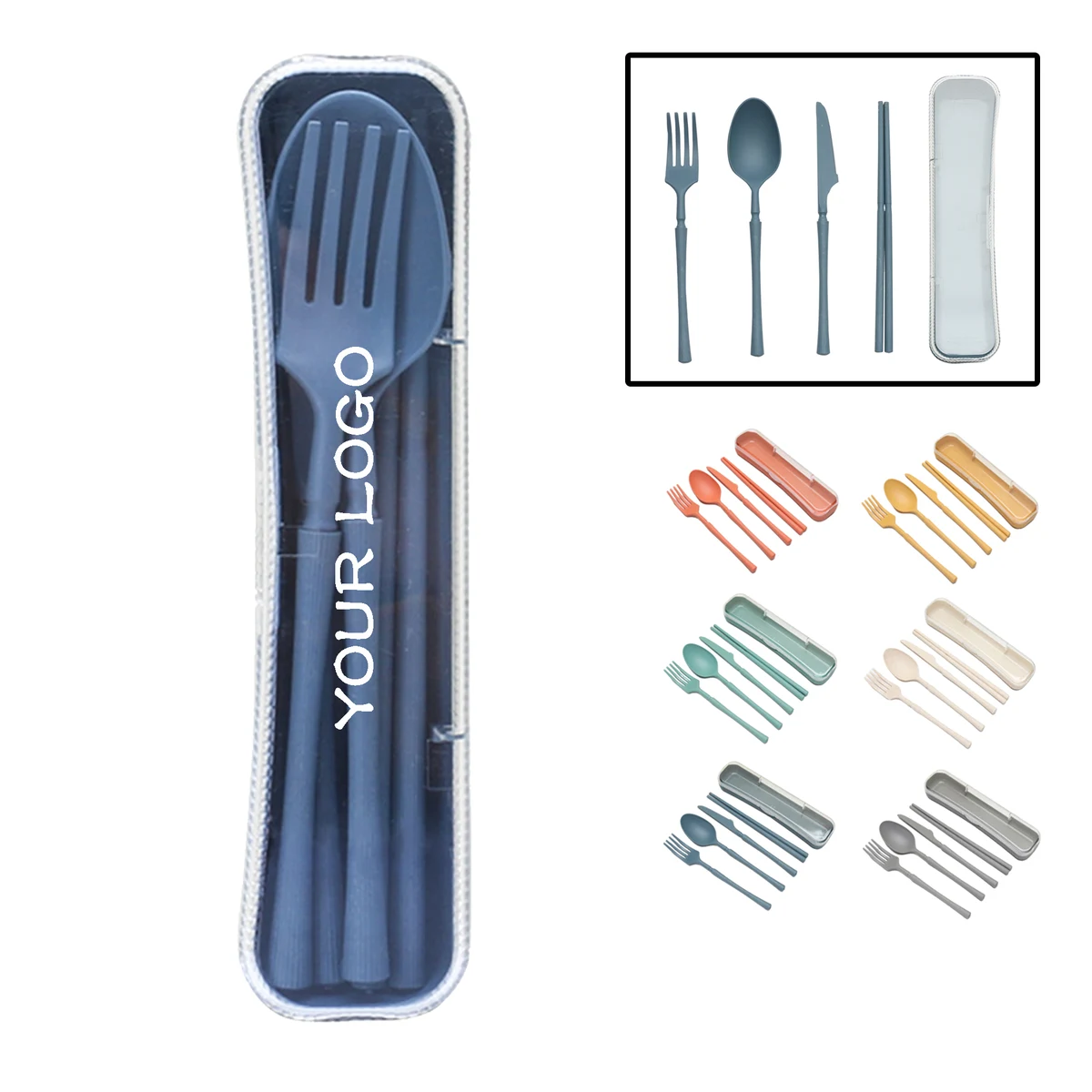 MOQ 20 PCS Wheat Straw Cutlery Set 1