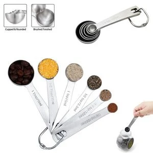 6 In 1 Stainless Steel Measuring Spoons Set With Engraved Measurement Marks 1