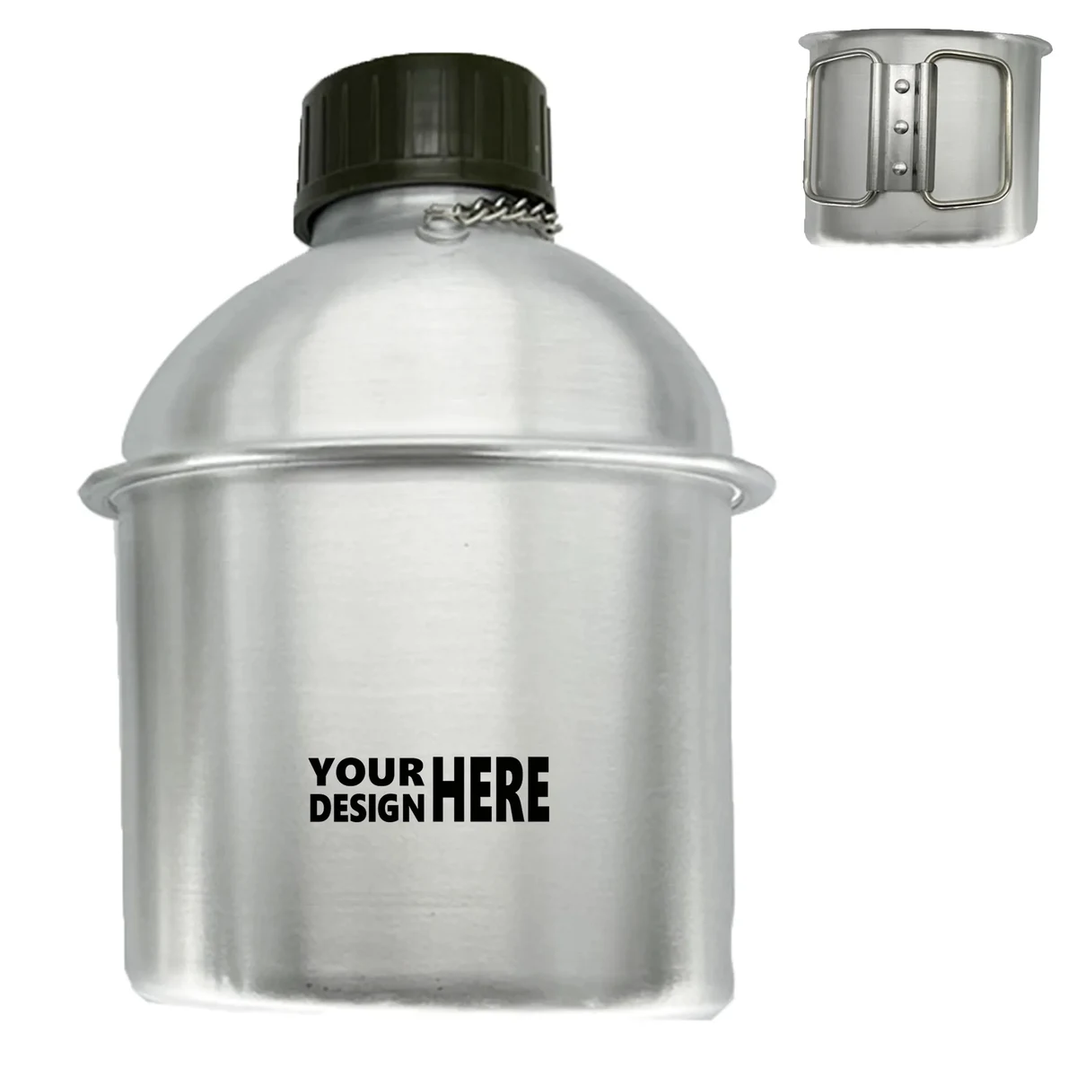 Portable Canteen and Aluminum Cup Set 1