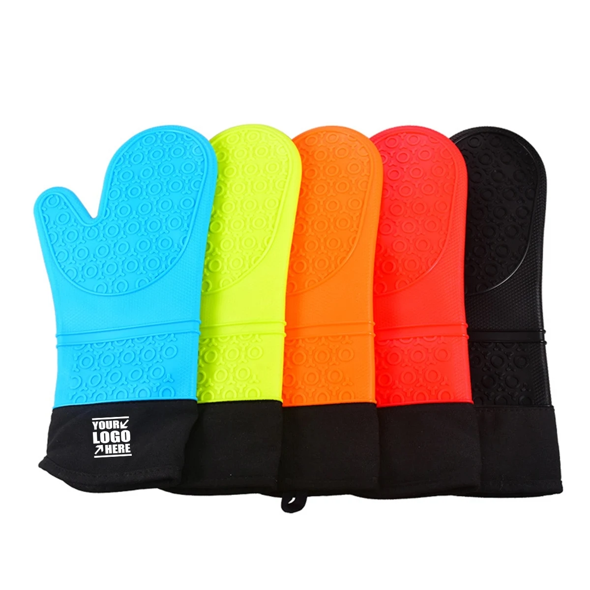 Extra Long Professional Heat Resistant Oven Mitts 1