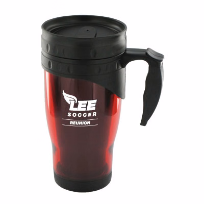 16 oz. Red Traveler Travel Mug BBA Free