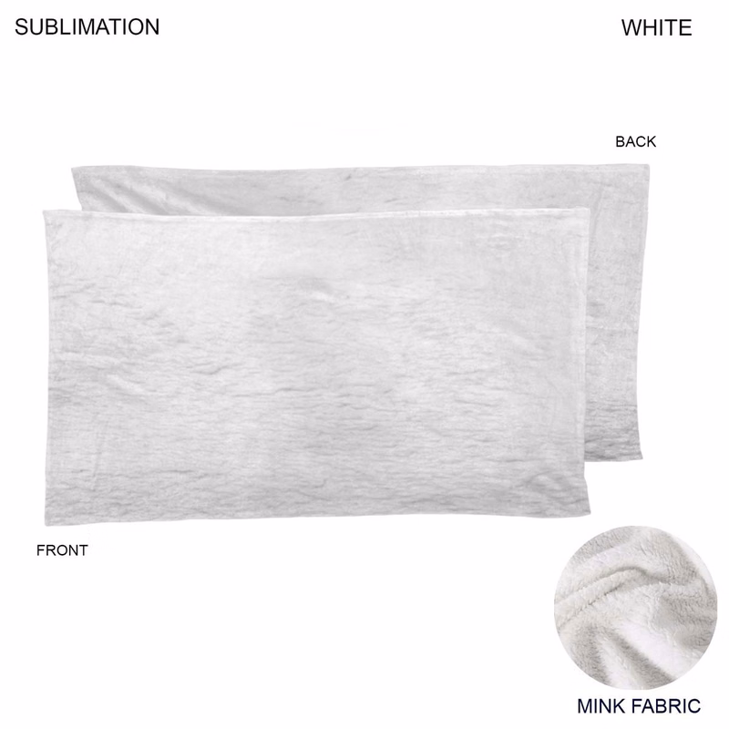 Plush and Cozy Mink Flannel Fleece White Stadium sized Blanket, 30x60, Blank Only