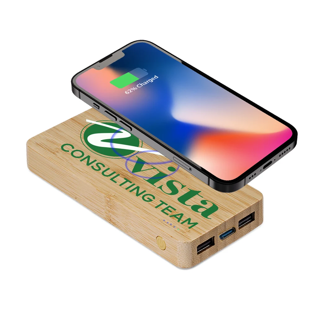 Hayes Street Bamboo Wireless Power Bank 10000 1