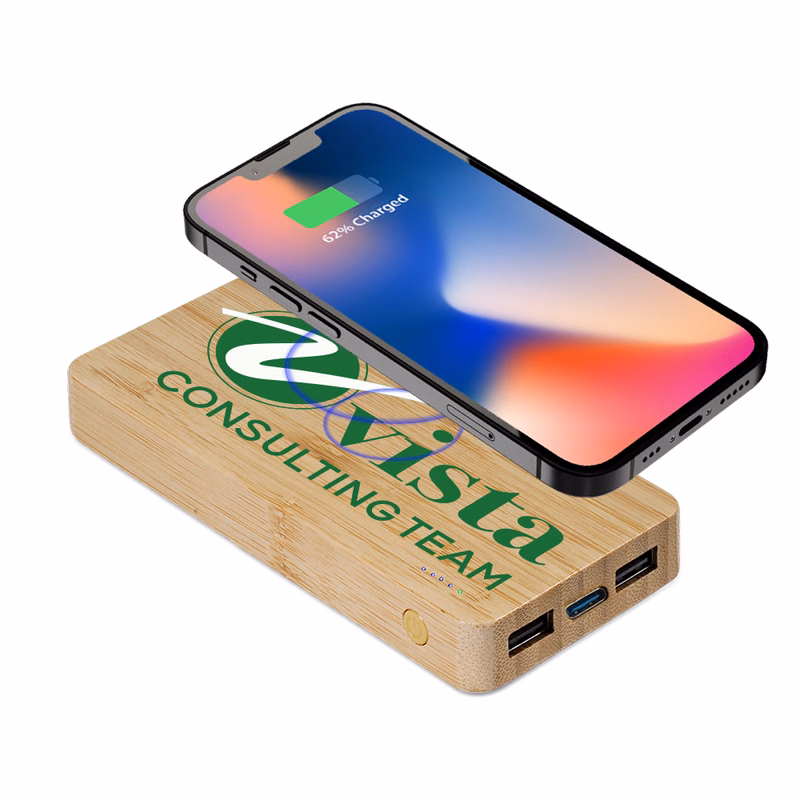 Hayes Street Bamboo Wireless Power Bank 10000