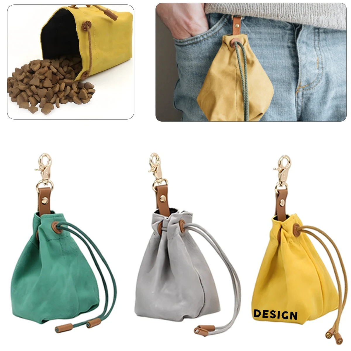 Portable Drawstring Dog Training Snack Bag 1