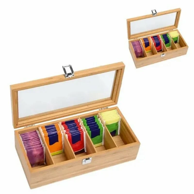 Bamboo Tea Storage Box 1