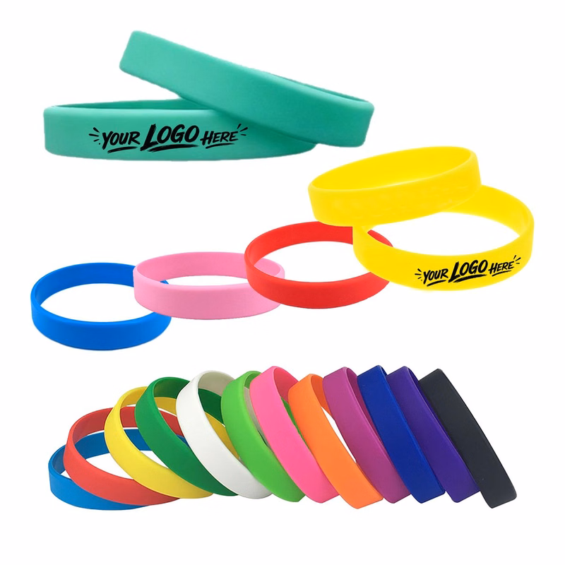 Custom Silicone Wristbands Eco Friendly Rubber Bracelets