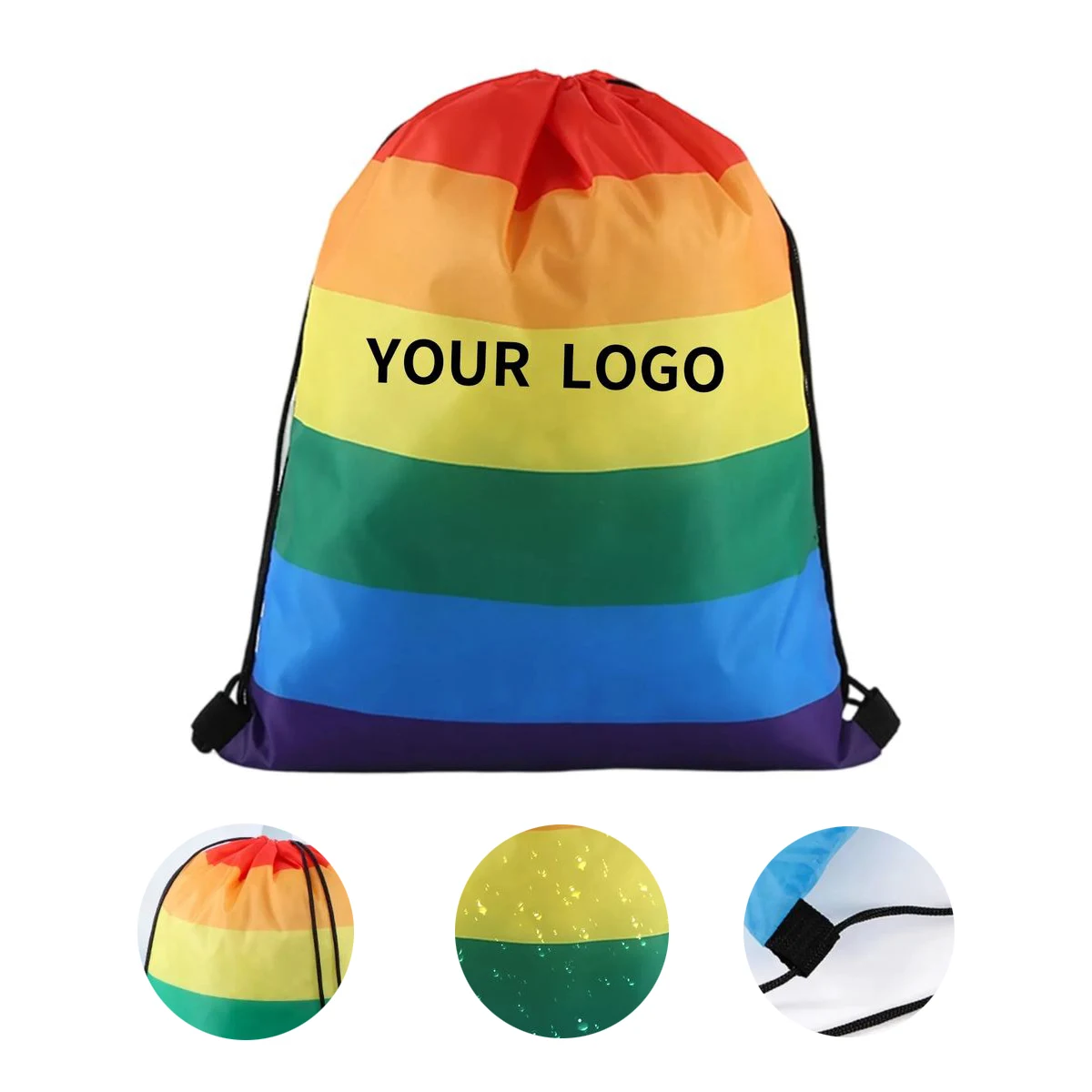 Pride Drawstring Bag with Colorful Design and Closure 1