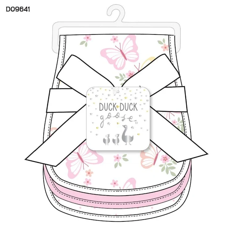 Girls 3Pk Burp Cloth 1
