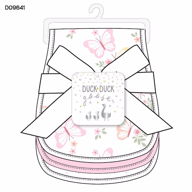 Girls 3Pk Burp Cloth