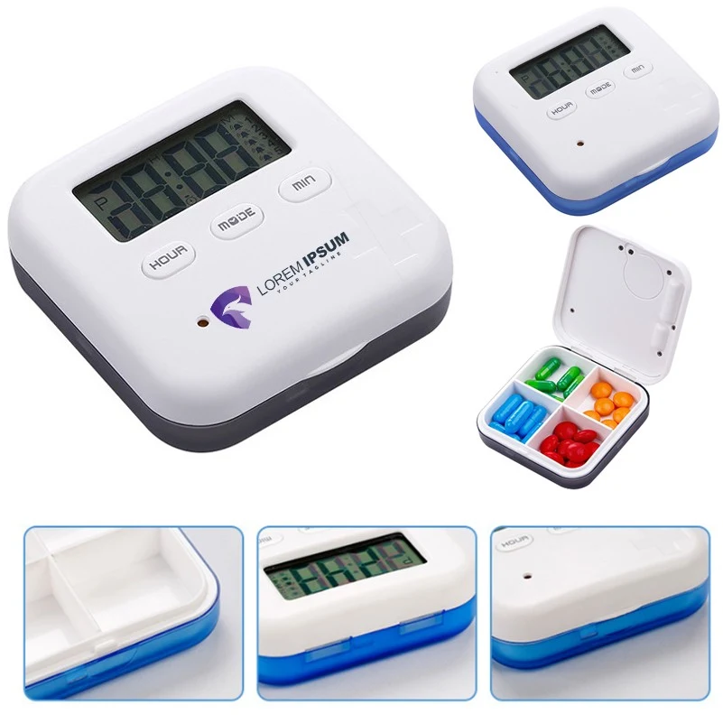 Intelligent Timing Warning Vibration Electronic Pills Container 1