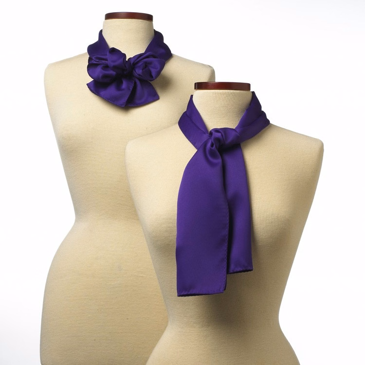 Purple Silk 10" x 54" Scarf