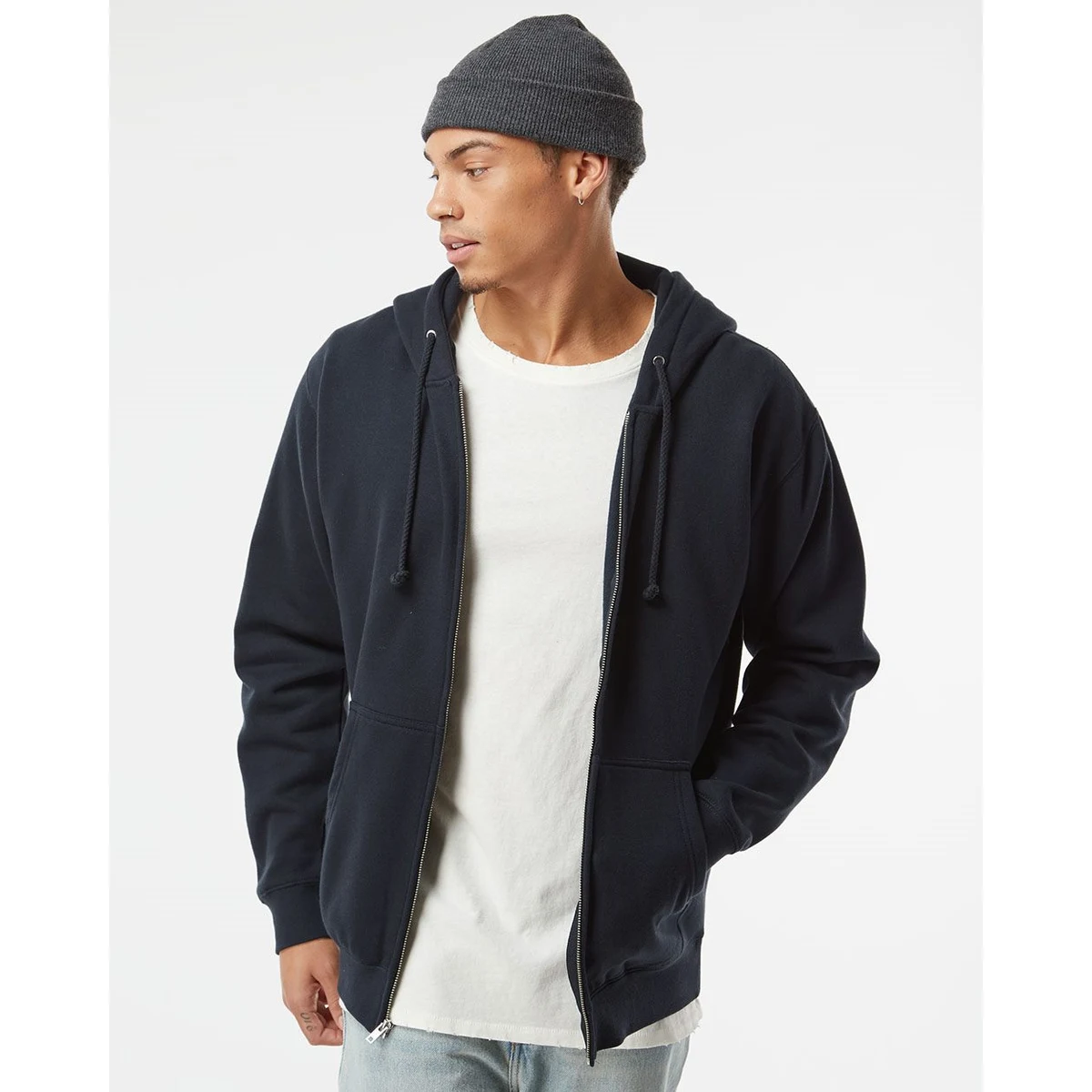 Unisex Heavyweight Full-Zip Hooded Sweatshirt - IND4000Z 1