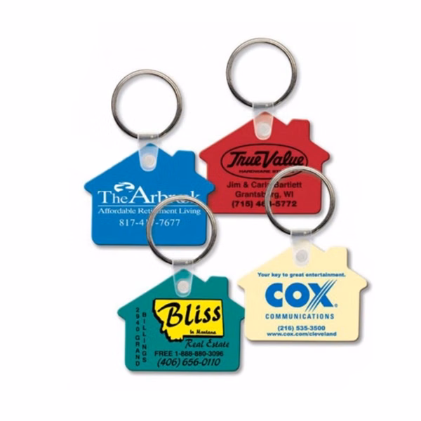 Custom Soft PVC Keychain — Flexible Branded Key Ring with Split-Ring Hardware