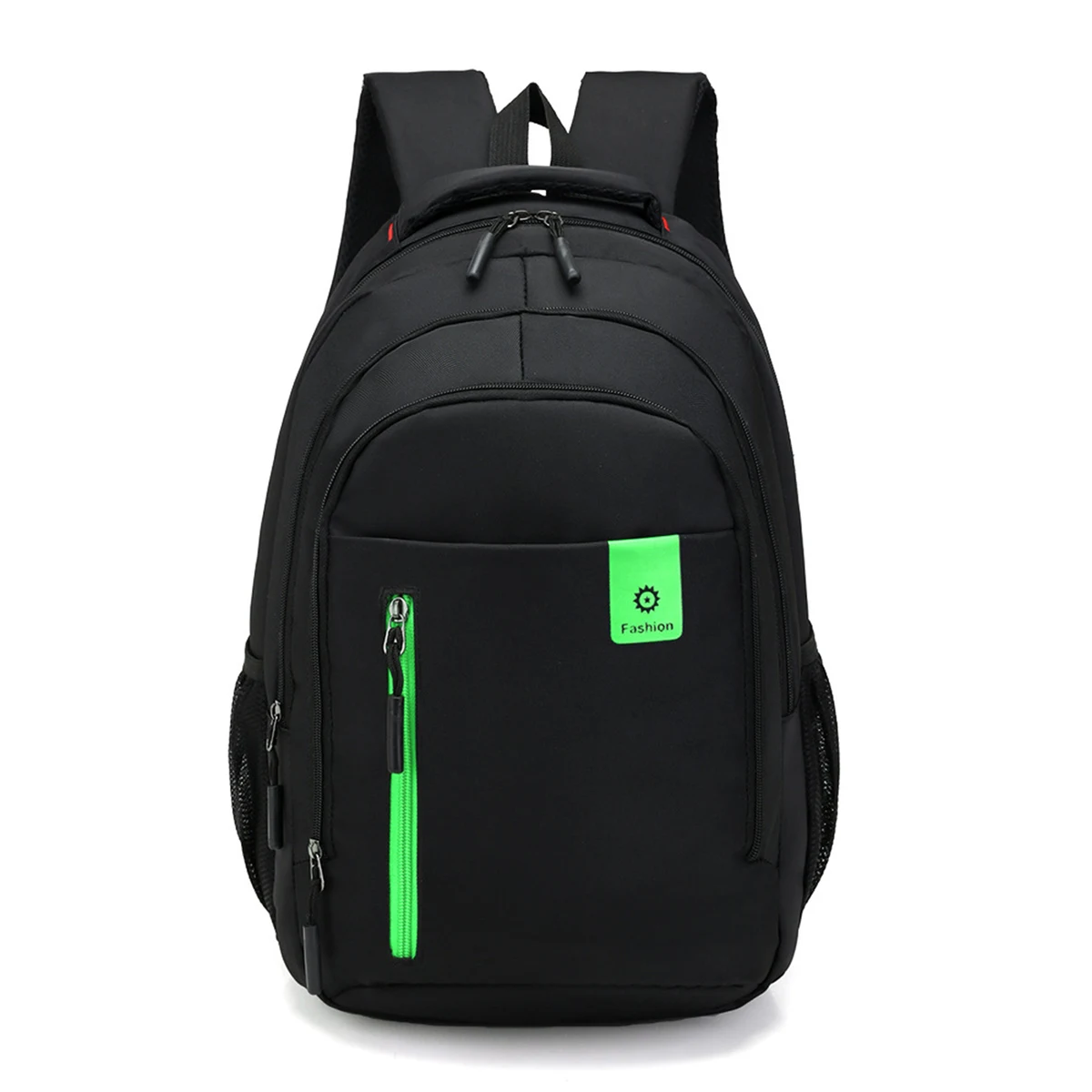 Travel Laptop Backpack With Green Zipper 1