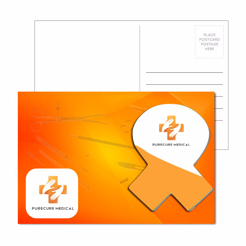 Post Card with Full Color Awareness Ribbon Coaster