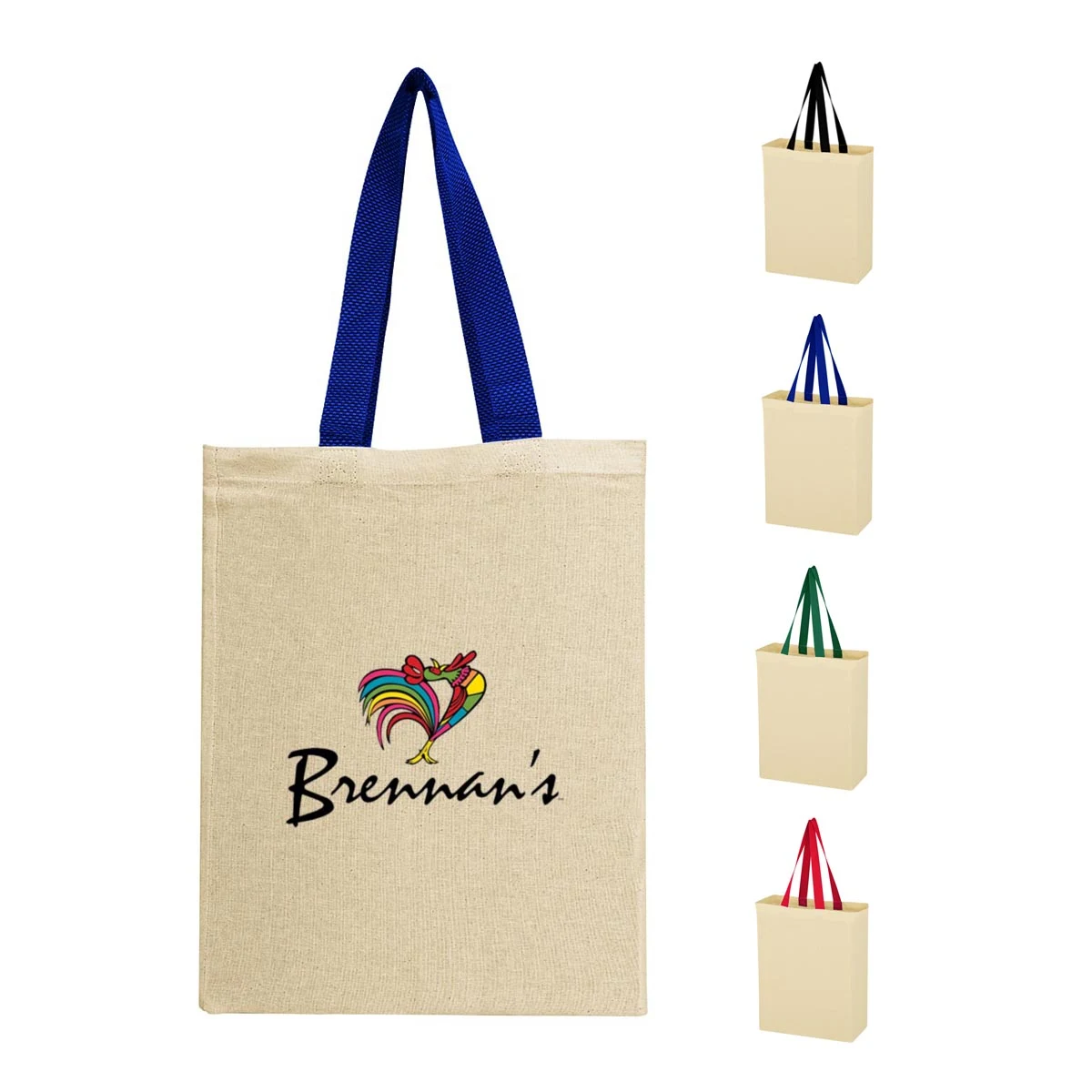 Full Color Natural Cotton Canvas Grocery Tote Bag, custom tote bag with logo imprint 1
