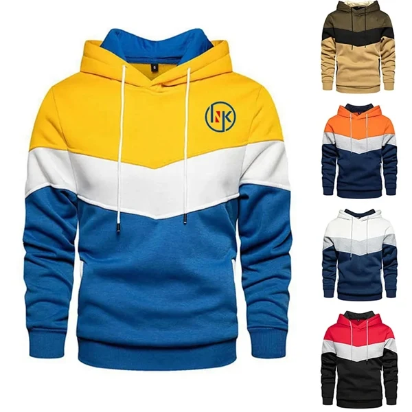 Color Blocking Winter Hoodie Advertising Sweater 1