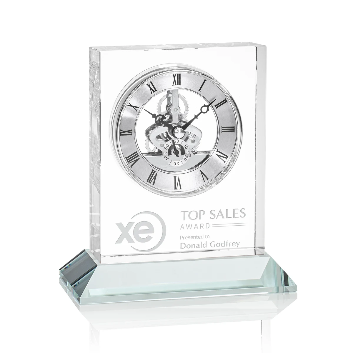 Ashland Clock on Base - Silver Dial 1