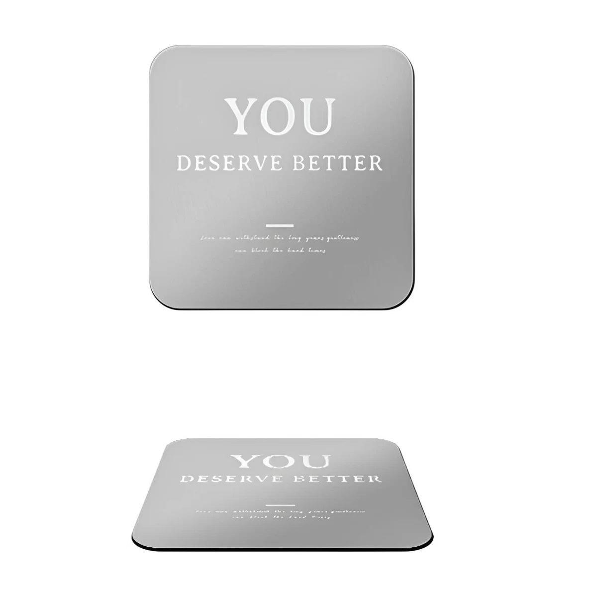 Silver Stainless Steel with EVA Base Coaster 1