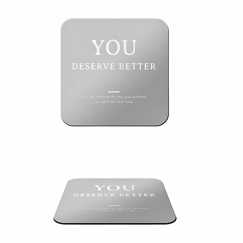 Silver Stainless Steel with EVA Base Coaster