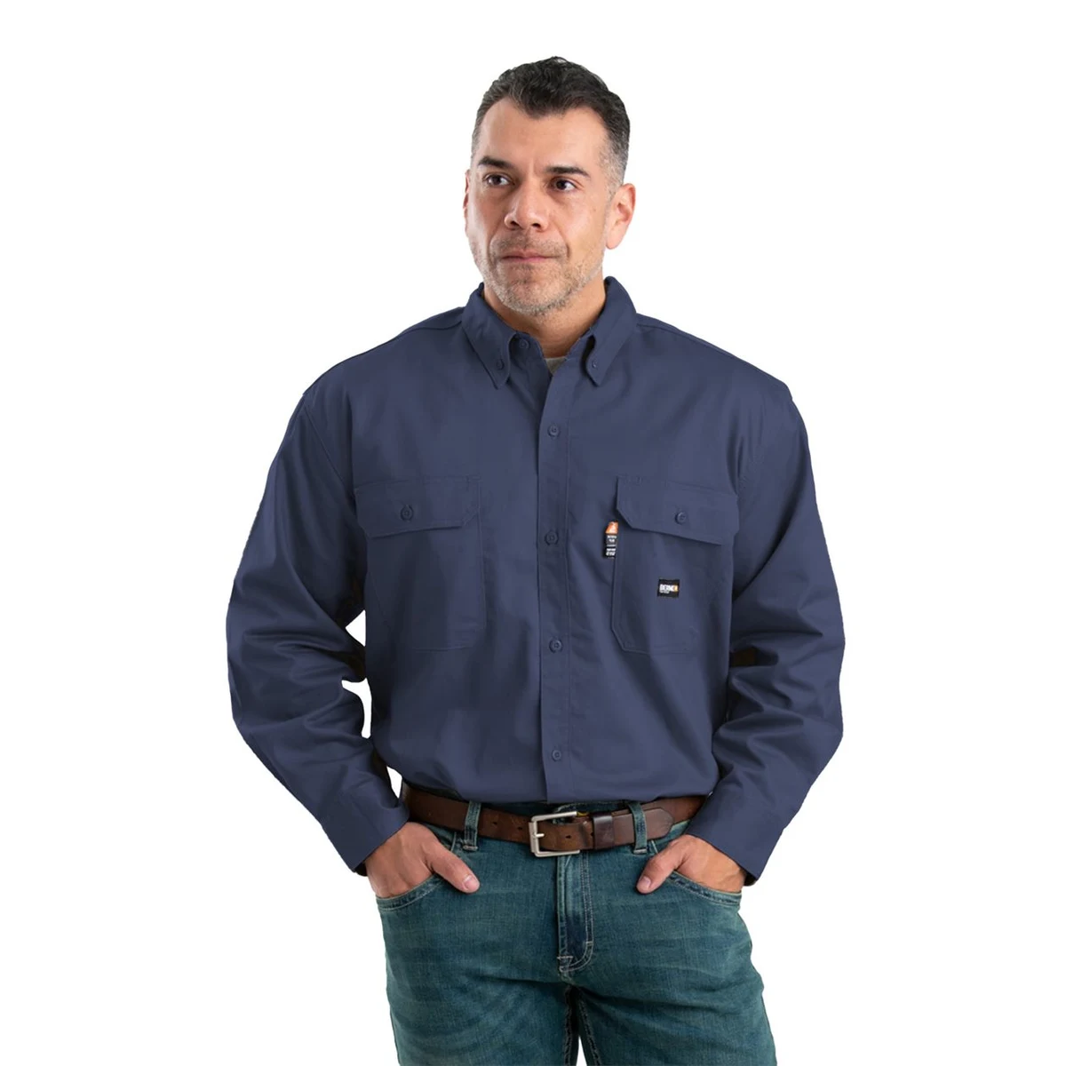 Men's Flame-Resistant Button-Down Work Shirt - FRSH10 1