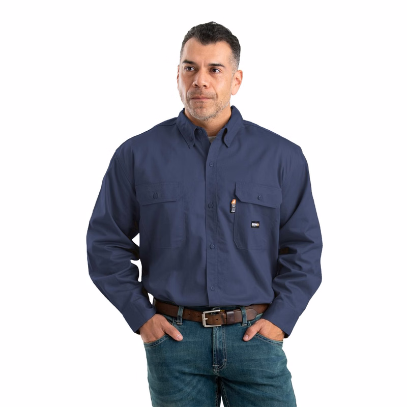 Men's Flame-Resistant Button-Down Work Shirt - FRSH10