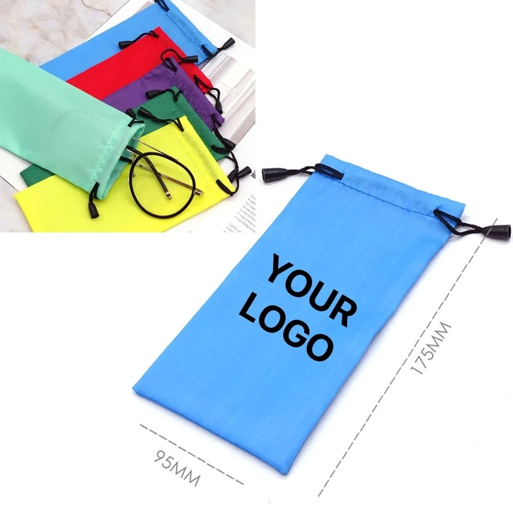 Glasses Storage Pouch With Drawstring Imprint Logo 1