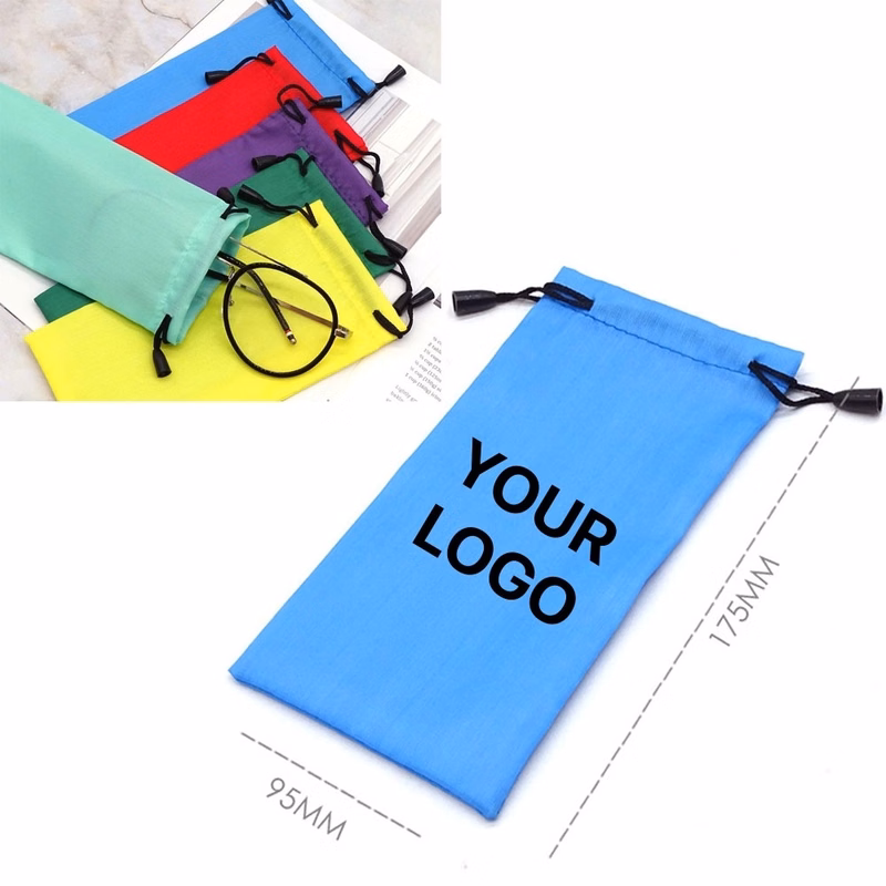 Glasses Storage Pouch With Drawstring Imprint Logo