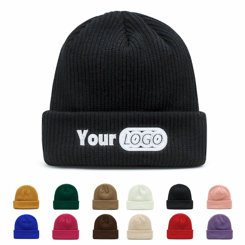 Knitted Acrylic Beanie Hat