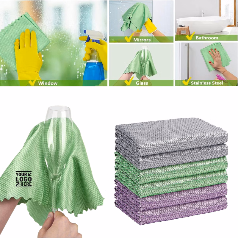 16" x 14" Lint Free Cloth Microfiber Glass Cleaning Cloths