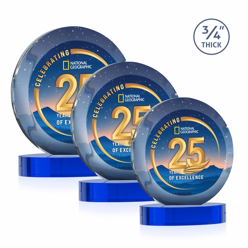 Gibralter Vividprint™ Award on Alberton Base - Blue
