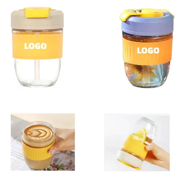 Straw Glass Water Cup 1